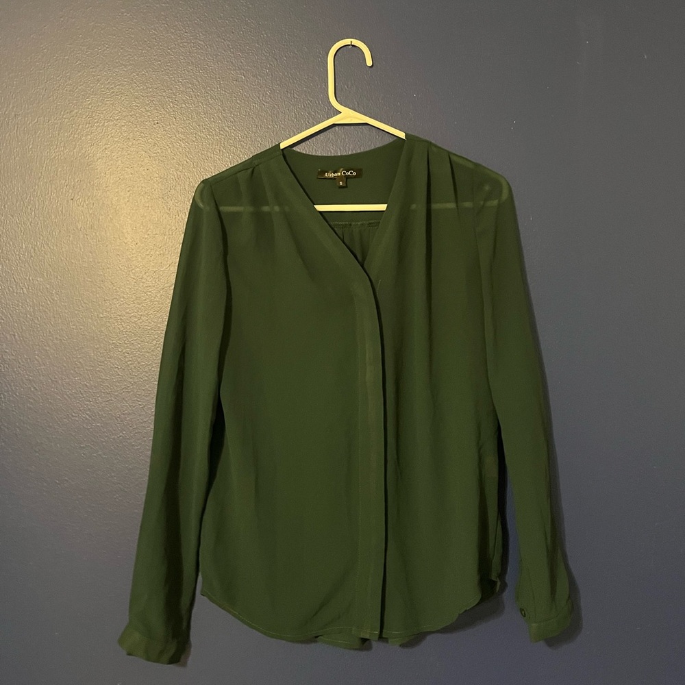 Elegant Green Blouse